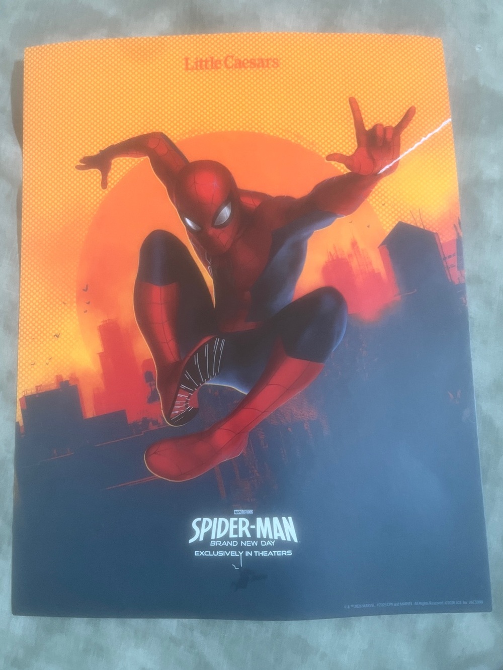 Spiderman Little Ceasers Brand New Day movie poster 2026